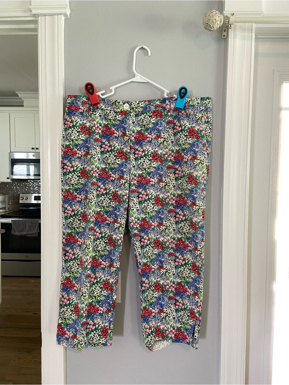 Talbots Multicolor Floral Perfect Skimmer Pants